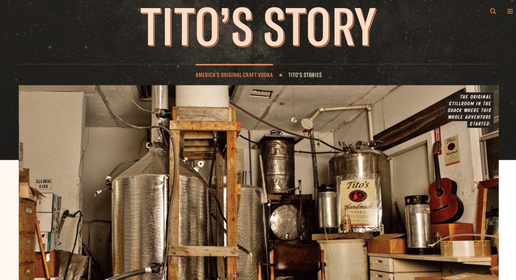 Tito's Handmade vodka story