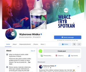 Wyborowa vodka Facebook page