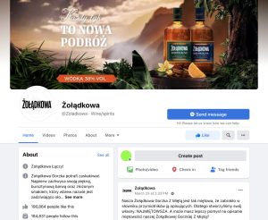 Żołądkowa Gorzka vodka Facebook page