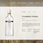 Stumbras Pure vodka product page