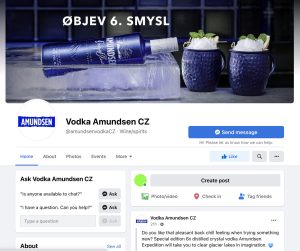 Amundsen vodka Facebook page