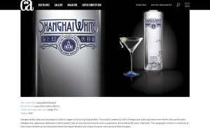 Shanghai White vodka bottle design on Communication Arts
